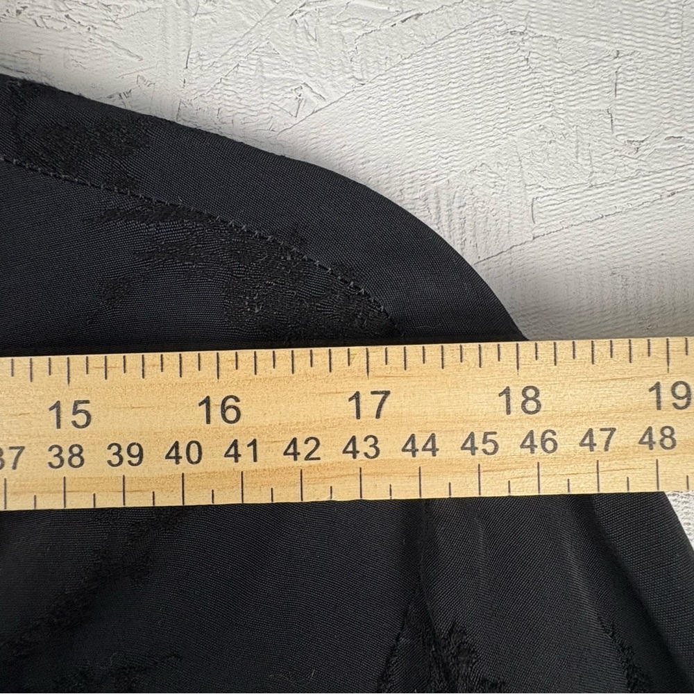 VTG CP Shades Black Embroidered Long Sleeve Sheath Dress Sz M Half Button 90s - Picture 7 of 10